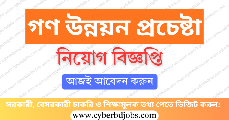 Gono Unnayan Prochesta Job Circular 2025