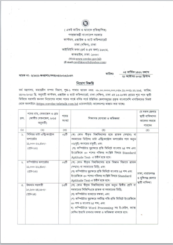 CEVDSC Job CIrcular 2025